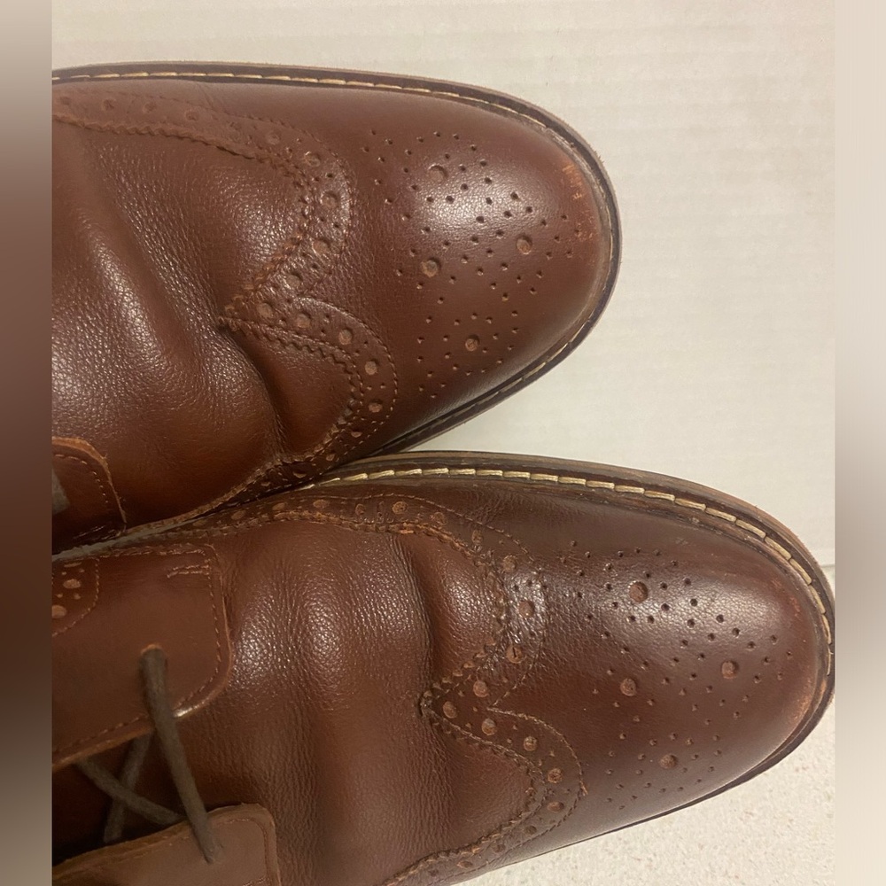 Cole Haan Men's Brown Leather Wingtip Lace-Up Oxford Boots - Picture 12 of 12